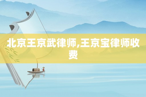 北京王京武律師,王京寶律師收費
