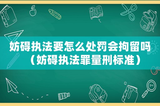 妨礙執(zhí)法要怎么處罰會(huì)拘留嗎（妨礙執(zhí)法罪量刑標(biāo)準(zhǔn)）