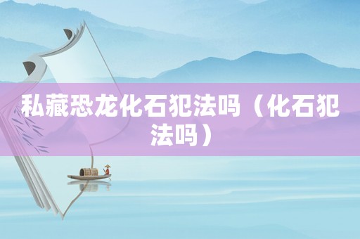私藏恐龍化石犯法嗎（化石犯法嗎）