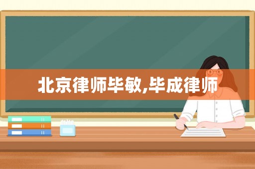 北京律師畢敏,畢成律師