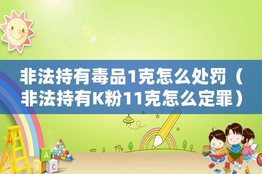 非法持有毒品1克怎么處罰（非法持有K粉11克怎么定罪）