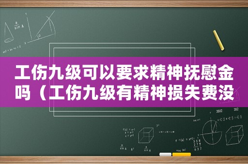 工傷九級可以要求精神撫慰金嗎（工傷九級有精神損失費(fèi)沒有）