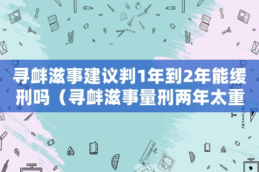尋釁滋事建議判1年到2年能緩刑嗎（尋釁滋事量刑兩年太重了）