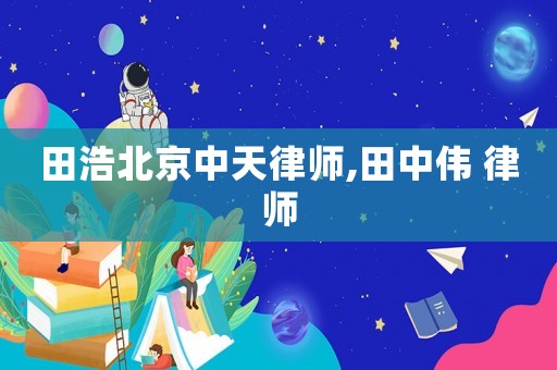 田浩北京中天律師,田中偉 律師