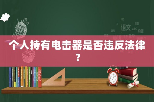 個人持有電擊器是否違反法律？