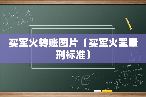 買軍火轉(zhuǎn)賬圖片（買軍火罪量刑標(biāo)準(zhǔn)）