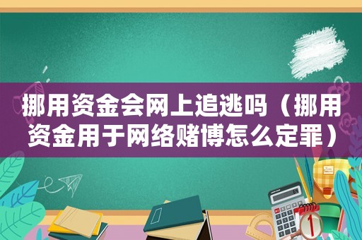 挪用資金會網上追逃嗎（挪用資金用于網絡賭博怎么定罪）
