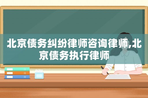 北京債務糾紛律師咨詢律師,北京債務執行律師