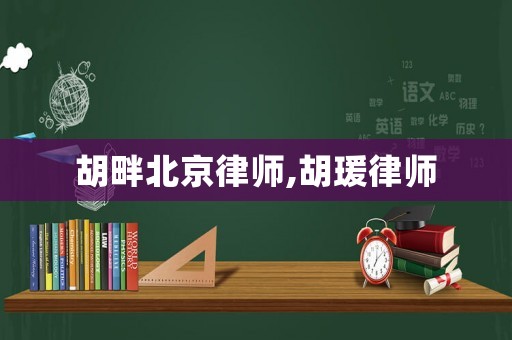 胡畔北京律師,胡瑗律師