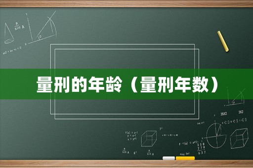 量刑的年齡（量刑年數）