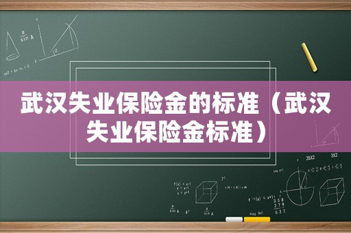 武漢失業保險金的標準（武漢失業保險金標準）