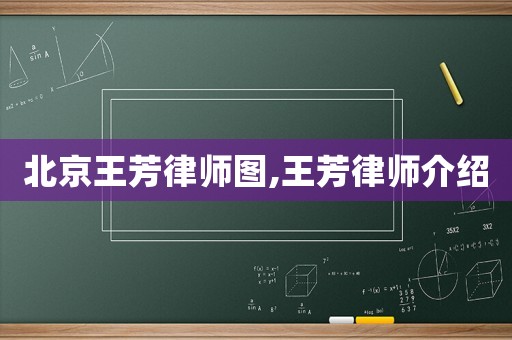 北京王芳律師圖,王芳律師介紹
