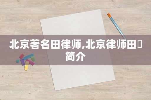 北京著名田律師,北京律師田劼簡(jiǎn)介