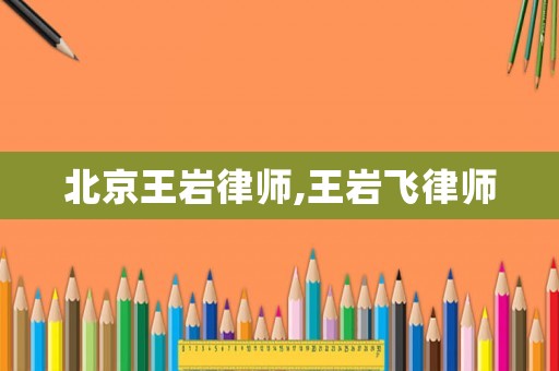 北京王巖律師,王巖飛律師