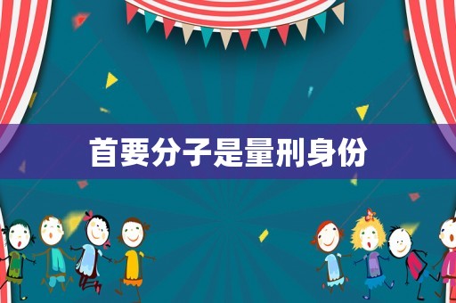 首要分子是量刑身份