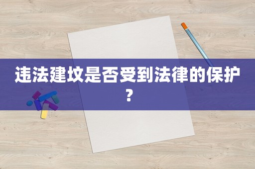 違法建墳是否受到法律的保護？