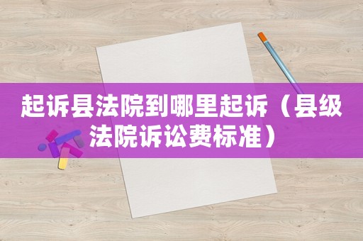 起訴縣法院到哪里起訴（縣級法院訴訟費標準）