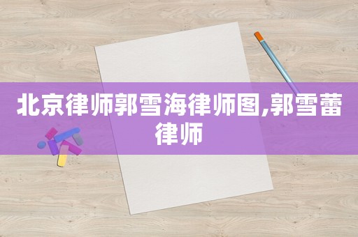 北京律師郭雪海律師圖,郭雪蕾律師