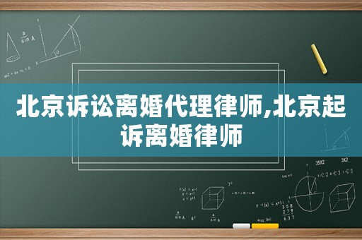 北京訴訟離婚代理律師,北京起訴離婚律師