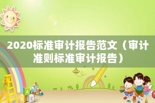 2020標(biāo)準(zhǔn)審計(jì)報(bào)告范文（審計(jì)準(zhǔn)則標(biāo)準(zhǔn)審計(jì)報(bào)告）