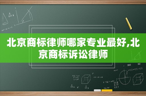 北京商標律師哪家專業最好,北京商標訴訟律師