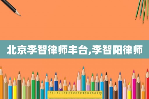 北京李智律師豐臺,李智陽律師
