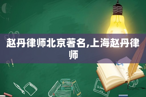 趙丹律師北京著名,上海趙丹律師