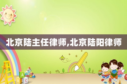 北京陸主任律師,北京陸陽律師