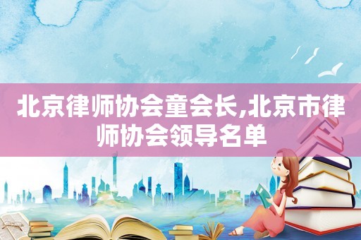 北京律師協會童會長,北京市律師協會領導名單