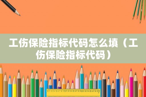 工傷保險指標代碼怎么填（工傷保險指標代碼）