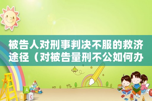 被告人對刑事判決不服的救濟途徑（對被告量刑不公如何辦）