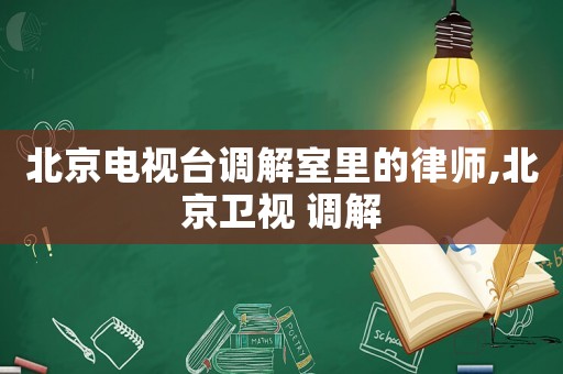 北京電視臺調解室里的律師,北京衛視 調解