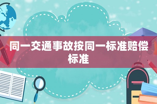同一交通事故按同一標準賠償標準