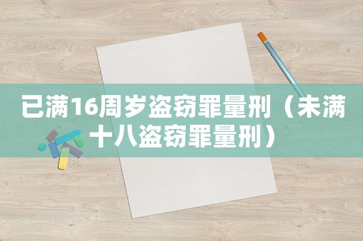 已滿16周歲盜竊罪量刑（未滿十八盜竊罪量刑）