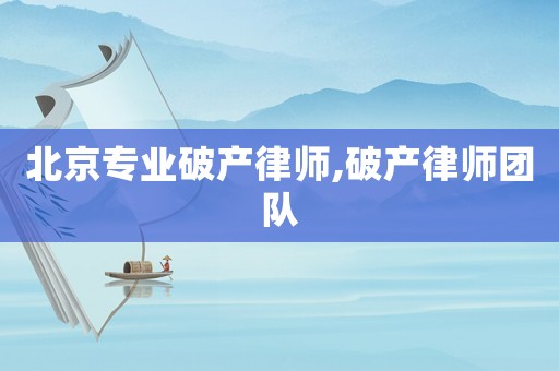北京專業破產律師,破產律師團隊
