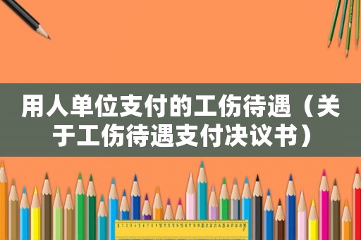用人單位支付的工傷待遇（關(guān)于工傷待遇支付決議書）