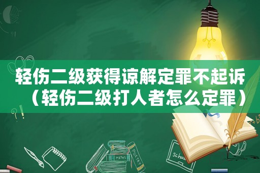 輕傷二級獲得諒解定罪不起訴（輕傷二級打人者怎么定罪）