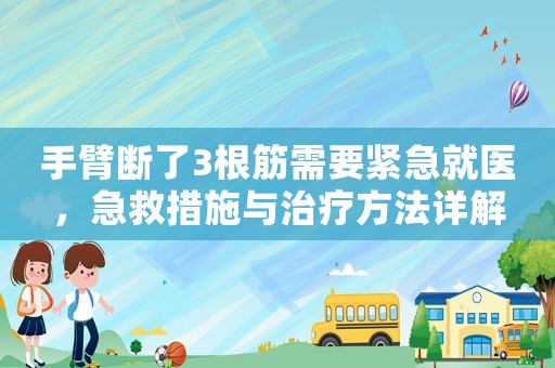 手臂斷了3根筋需要緊急就醫，急救措施與治療方法詳解