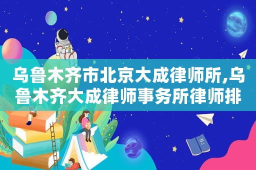 烏魯木齊市北京大成律師所,烏魯木齊大成律師事務所律師排名