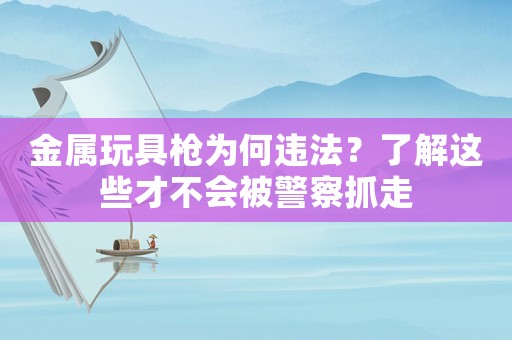 金屬玩具槍為何違法？了解這些才不會被警察抓走