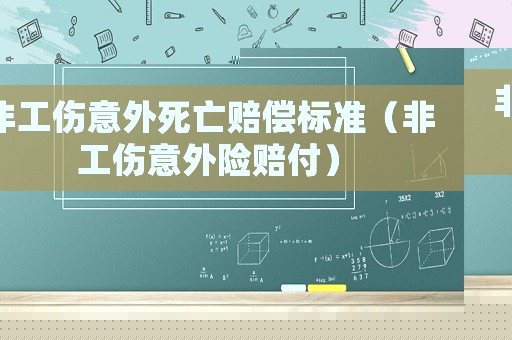 非工傷意外死亡賠償標準（非工傷意外險賠付）