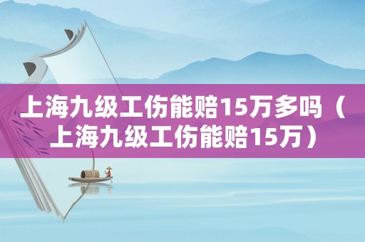 上海九級工傷能賠15萬多嗎（上海九級工傷能賠15萬）