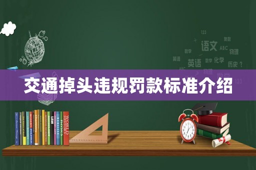 交通掉頭違規罰款標準介紹