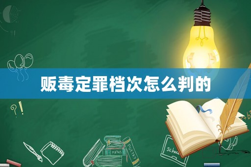 販毒定罪檔次怎么判的