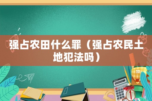 強(qiáng)占農(nóng)田什么罪（強(qiáng)占農(nóng)民土地犯法嗎）
