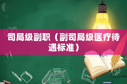 司局級副職（副司局級醫療待遇標準）