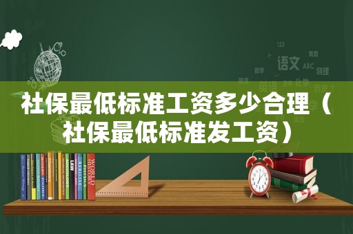 社保最低標準工資多少合理（社保最低標準發工資）