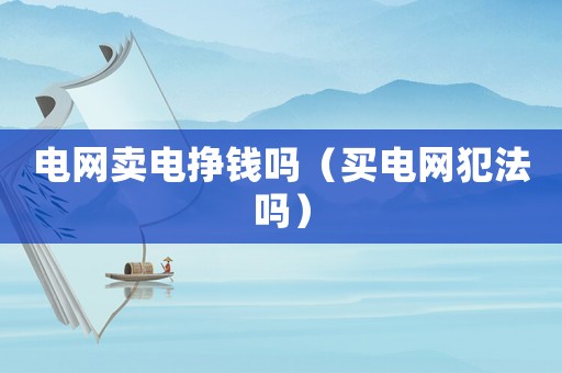電網(wǎng)賣電掙錢嗎（買電網(wǎng)犯法嗎）