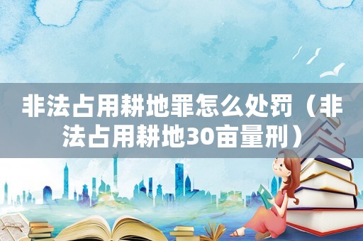 非法占用耕地罪怎么處罰（非法占用耕地30畝量刑）