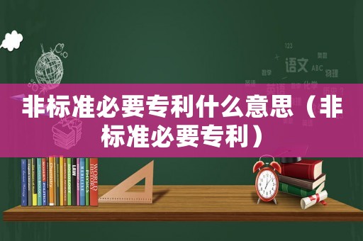 非標準必要專利什么意思（非標準必要專利）